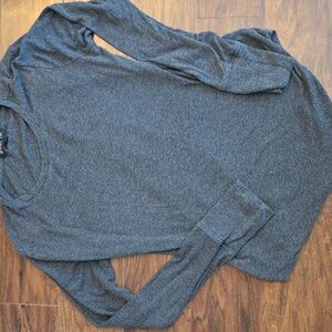 Athleta Revive Long Sleeve Tee Heather Gray Small